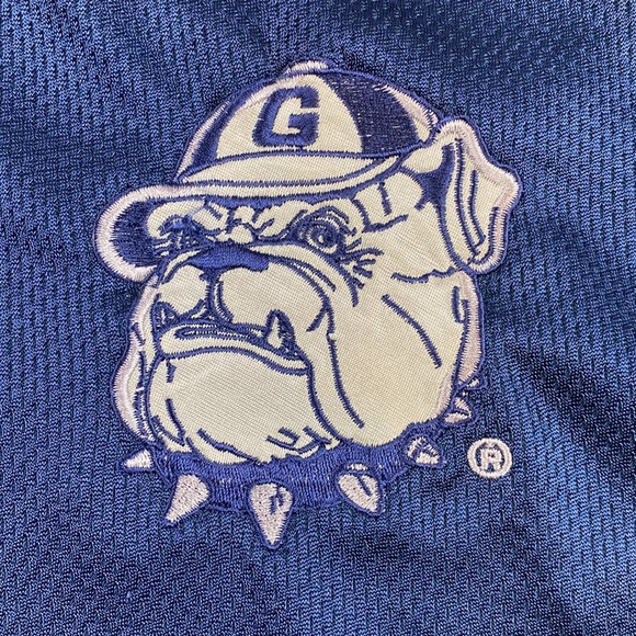 Vintage Pro Player Georgetown Navy Blue Mesh Button Athletic Jacket - Picture 8 of 16